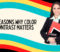 There is a woman in business attire holding several notebooks. There are colorful swirls at the top and bottom of the picture. The title article, "7 Reasons Why Color Contrast Matters," is also there.