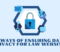 There is a graphic relating to online security in the middle of the image. Below the graphic is the article title, "11 Ways of Ensuring Data Privacy for Law Websites."