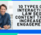 A man in blue business attire is smiling jovially at the camera while writing on something with a pen. Beside him is the article title, "10 Types of Interactive Law SEO Content that Increases Engagement."